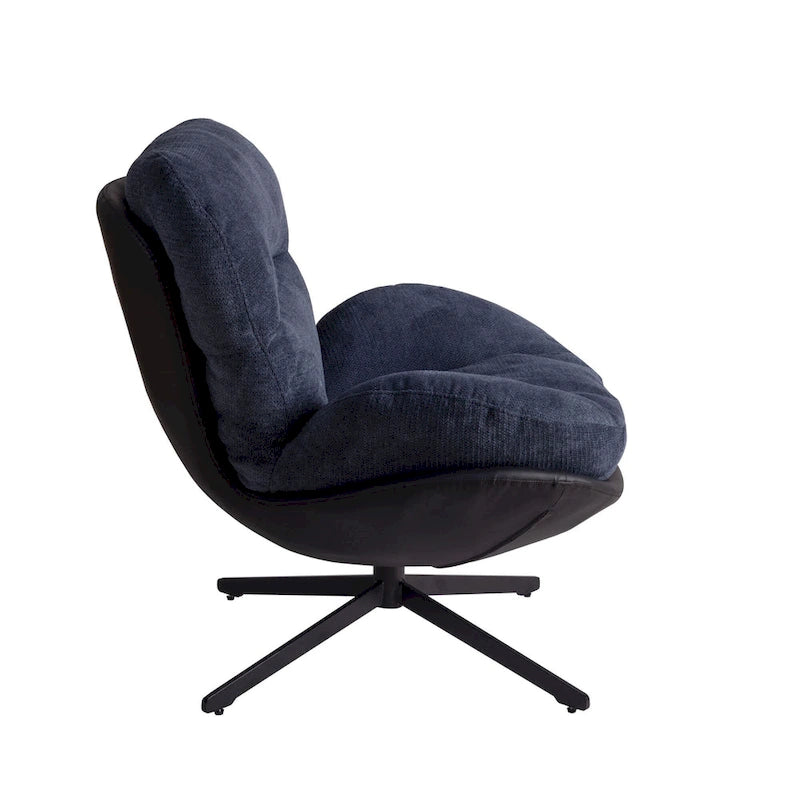 Fauteuil de bureau pivotant à 360° en chenille moderne avec base en métal