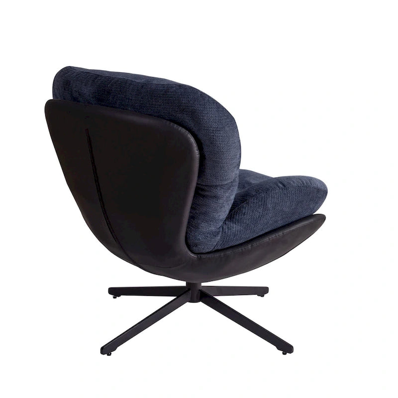 Fauteuil de bureau pivotant à 360° en chenille moderne avec base en métal