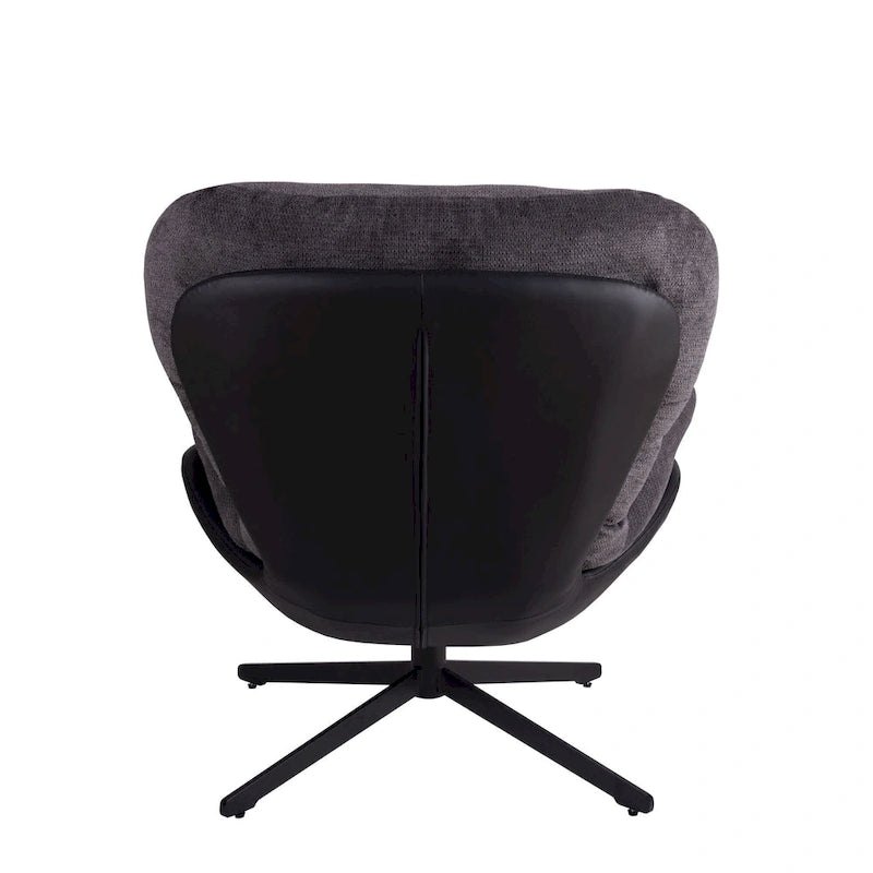 Fauteuil de bureau pivotant à 360° en chenille moderne avec base en métal