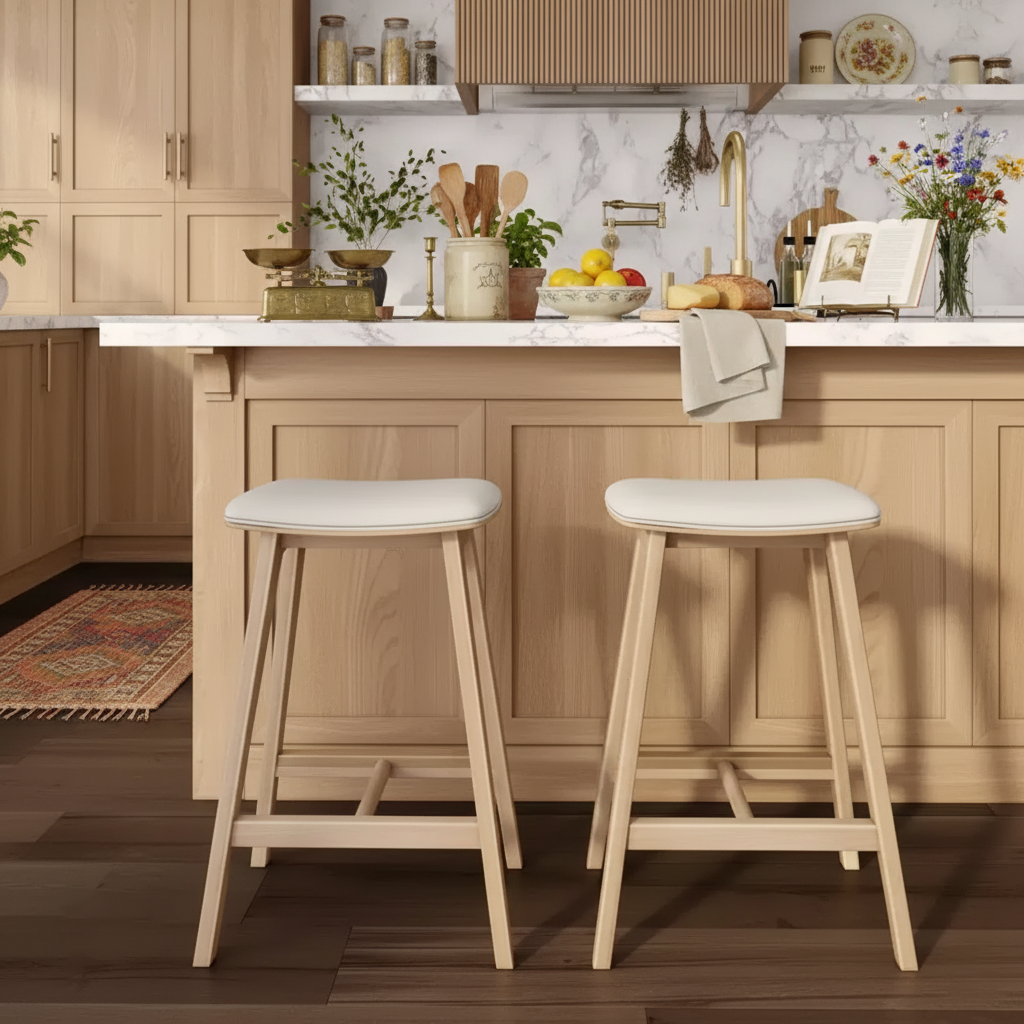 Tabouret de comptoir rembourré