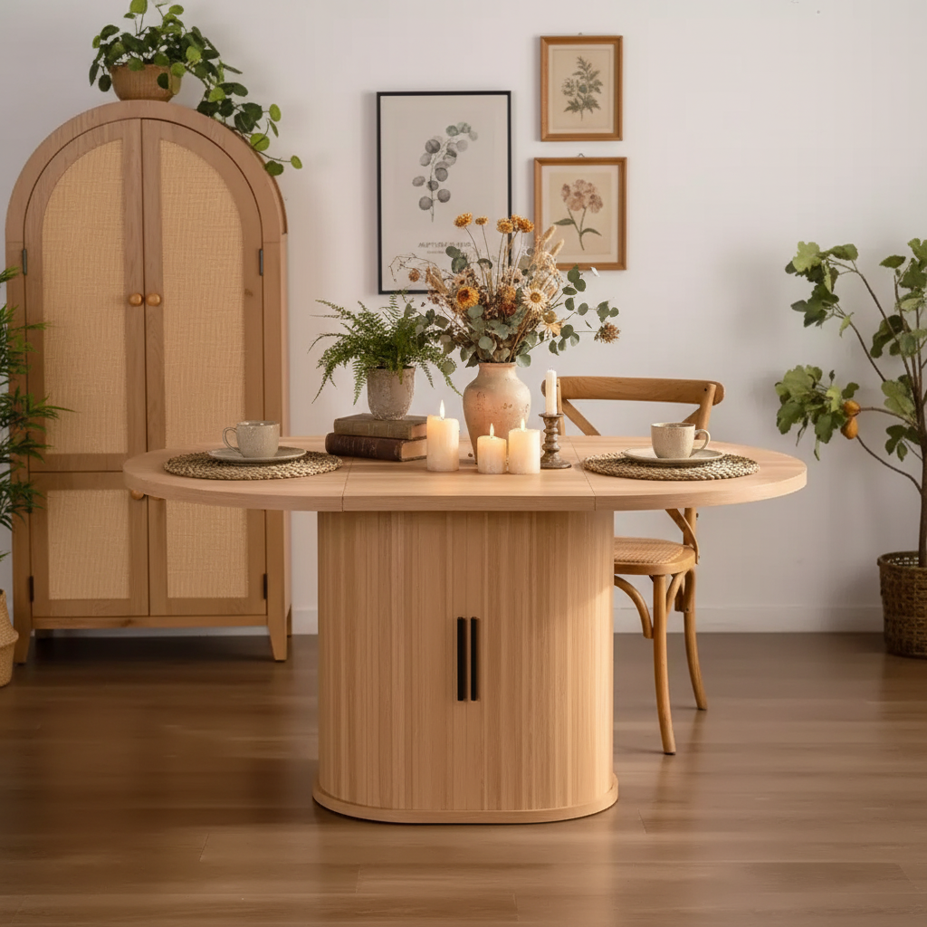 Table de salle à manger ovale moderne