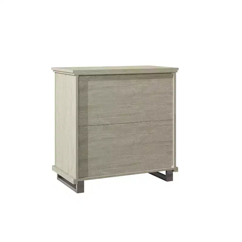 32'' Nightstand Beige - Accent Furniture: Modern Bedside Table with 3 Drawers & Metal Legs