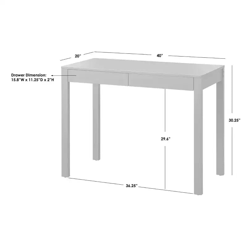 Buylateral Grant Writing Desk with 2 Drawers