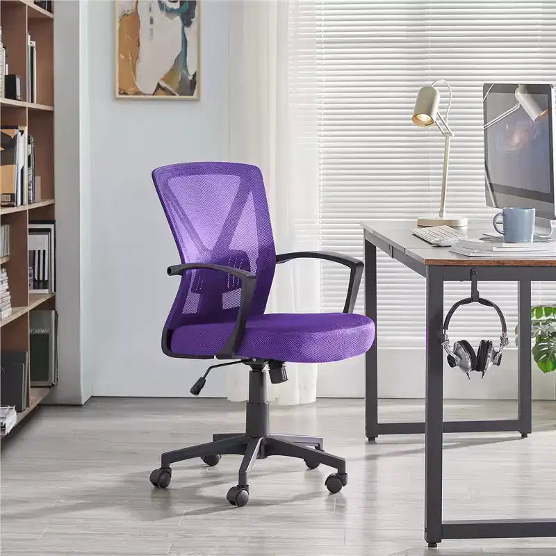 Yaheetech Office Desk Chair Computer Task Chair with Lumbar Support and Armrest