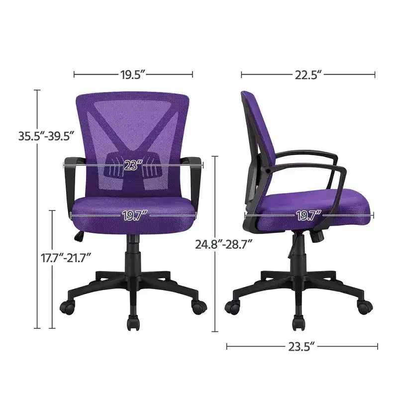 Yaheetech Office Desk Chair Computer Task Chair with Lumbar Support and Armrest
