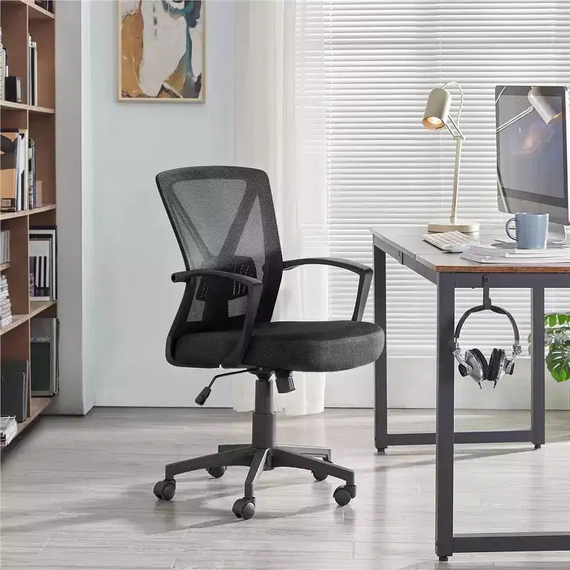 Yaheetech Office Desk Chair Computer Task Chair with Lumbar Support and Armrest