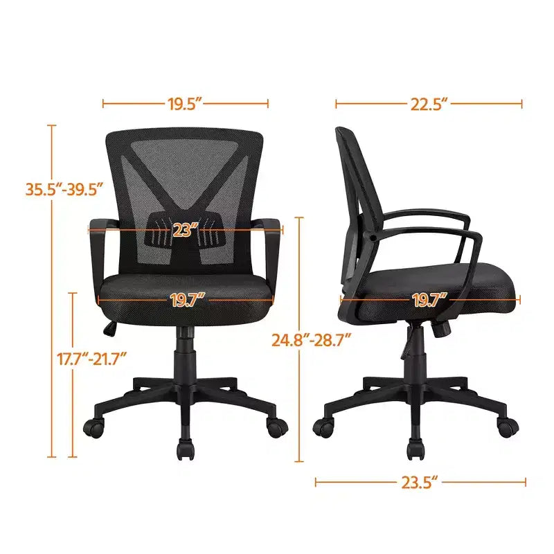 Yaheetech Office Desk Chair Computer Task Chair with Lumbar Support and Armrest