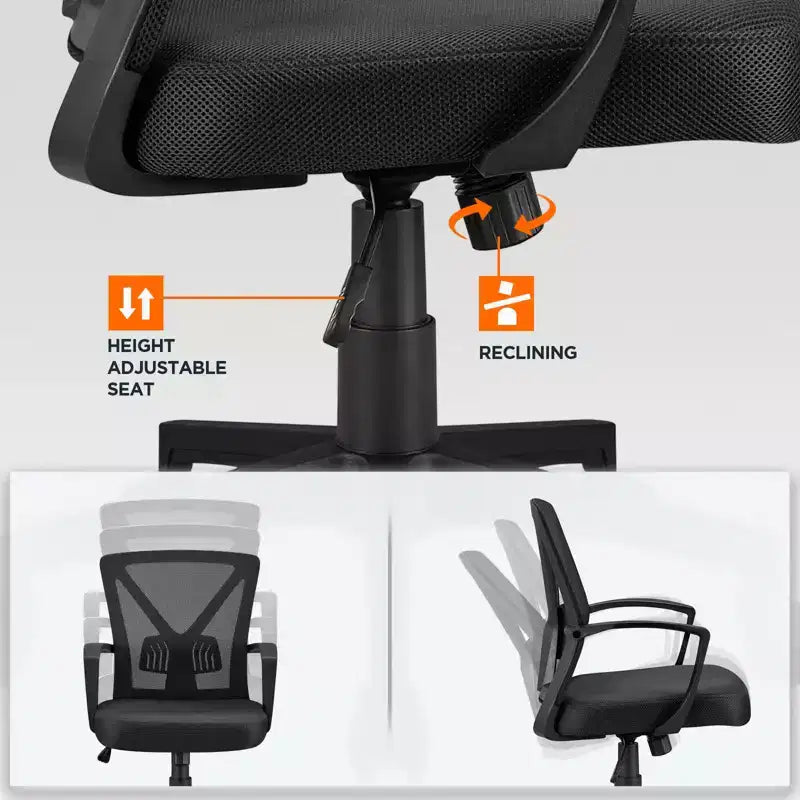 Yaheetech Office Desk Chair Computer Task Chair with Lumbar Support and Armrest