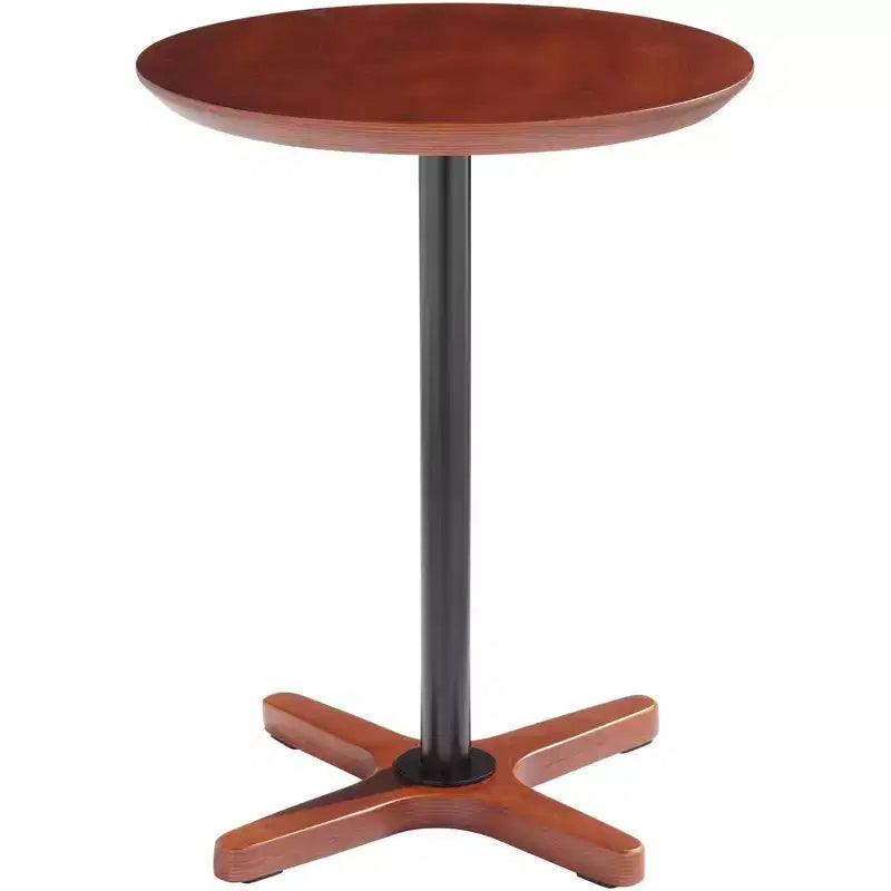 Elm Lane Modern Industrial Wood Round Standing Accent Table 15 1/4 Wide Natural Black Pole for Living Family Room Bedroom Bedside Entryway House Home