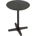 Elm Lane Modern Industrial Wood Round Standing Accent Table 15 1/4 Wide Natural Black Pole for Living Family Room Bedroom Bedside Entryway House Home