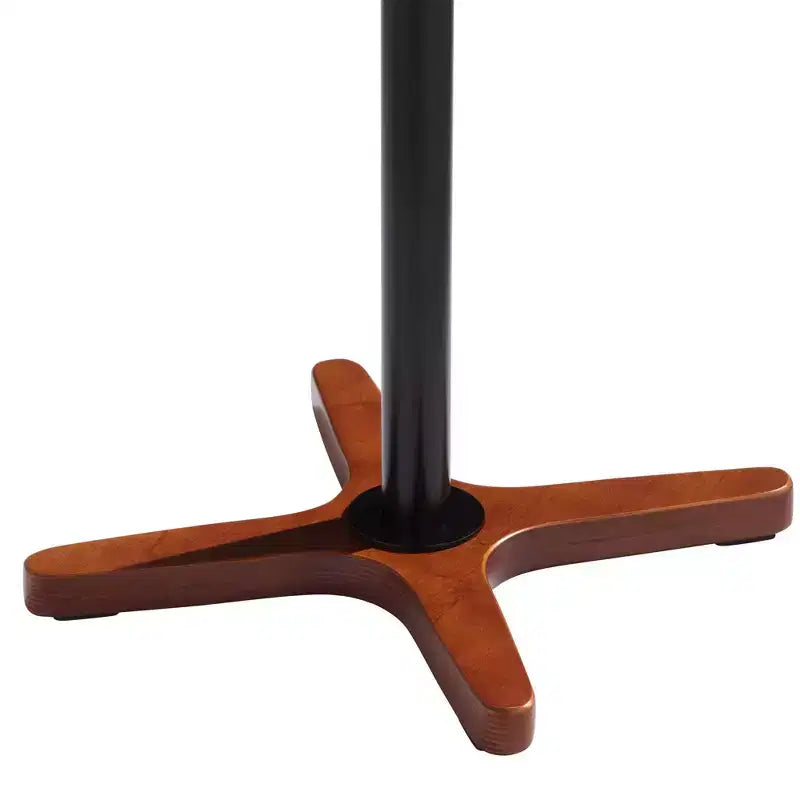 Elm Lane Modern Industrial Wood Round Standing Accent Table 15 1/4 Wide Natural Black Pole for Living Family Room Bedroom Bedside Entryway House Home