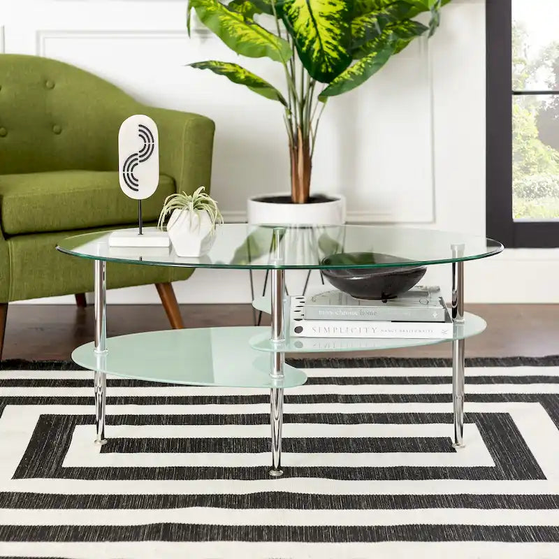 Table basse moderne en verre dépoli 38