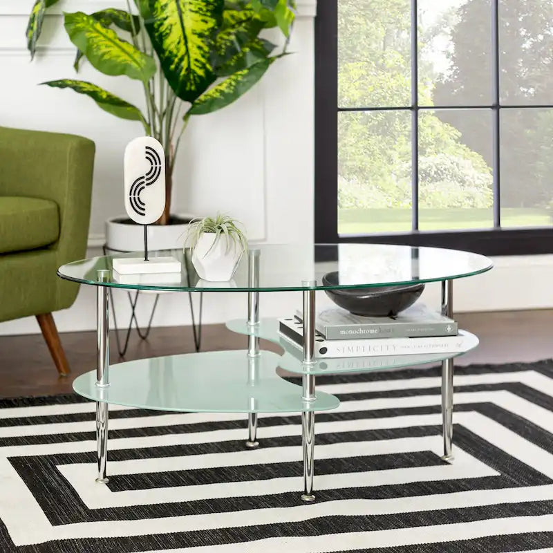 Table basse moderne en verre dépoli 38