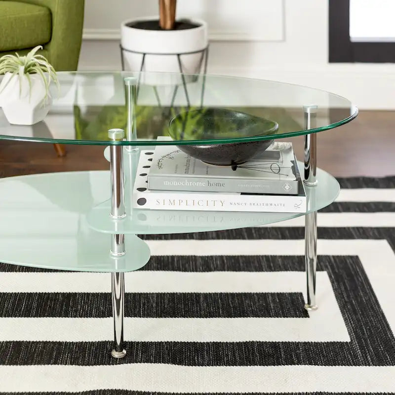 Table basse moderne en verre dépoli 38