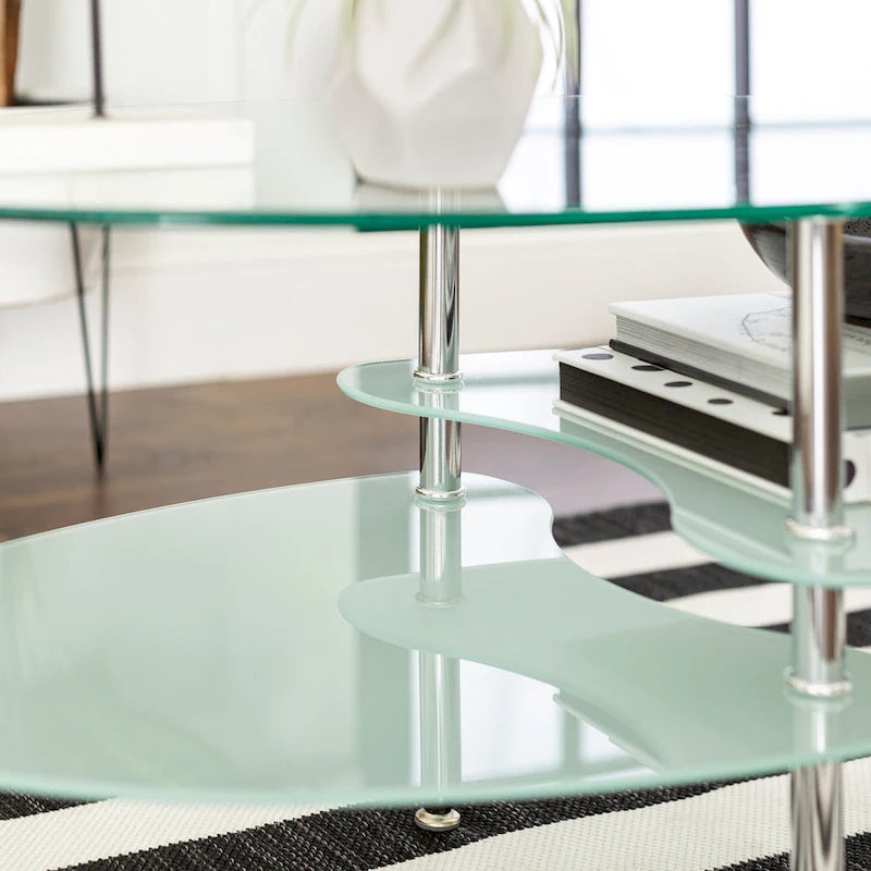 Table basse moderne en verre dépoli 38