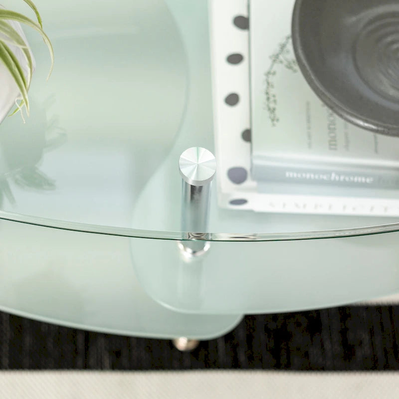 Table basse moderne en verre dépoli 38