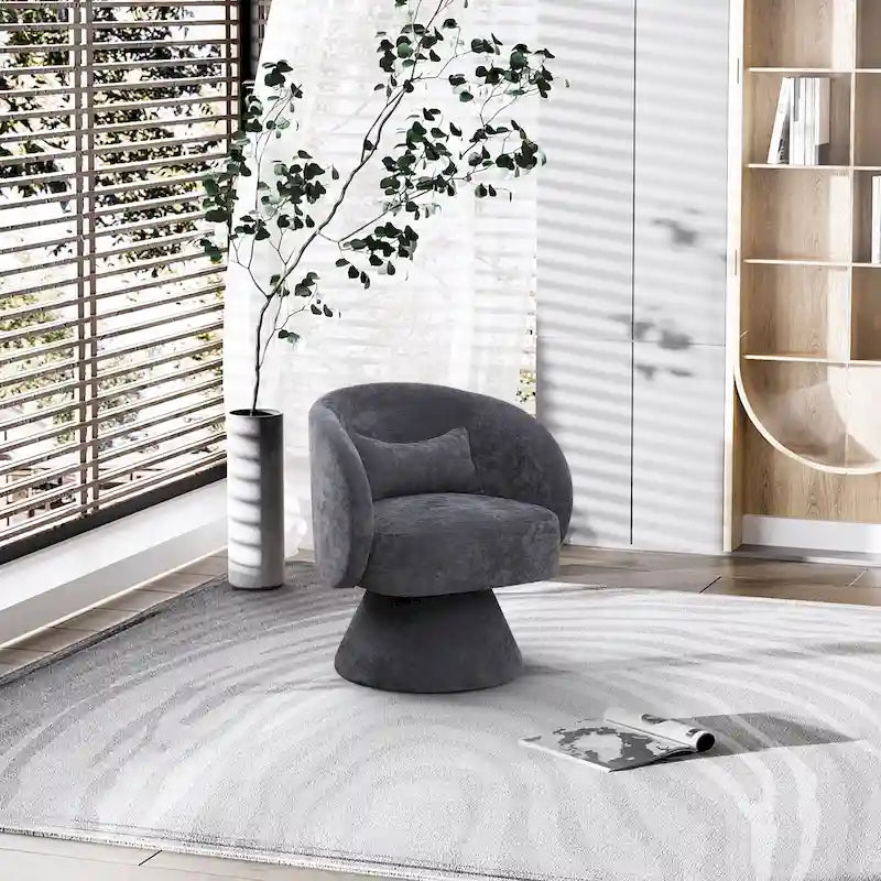 Fauteuils pivotants modernes à 360 degrés en forme de tonneau