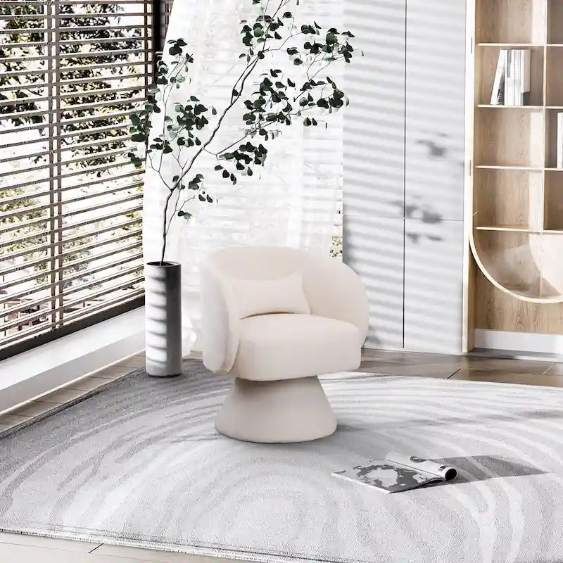 Fauteuils pivotants modernes à 360 degrés en forme de tonneau