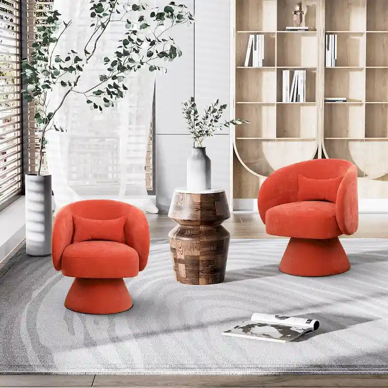 Fauteuils pivotants modernes à 360 degrés en forme de tonneau