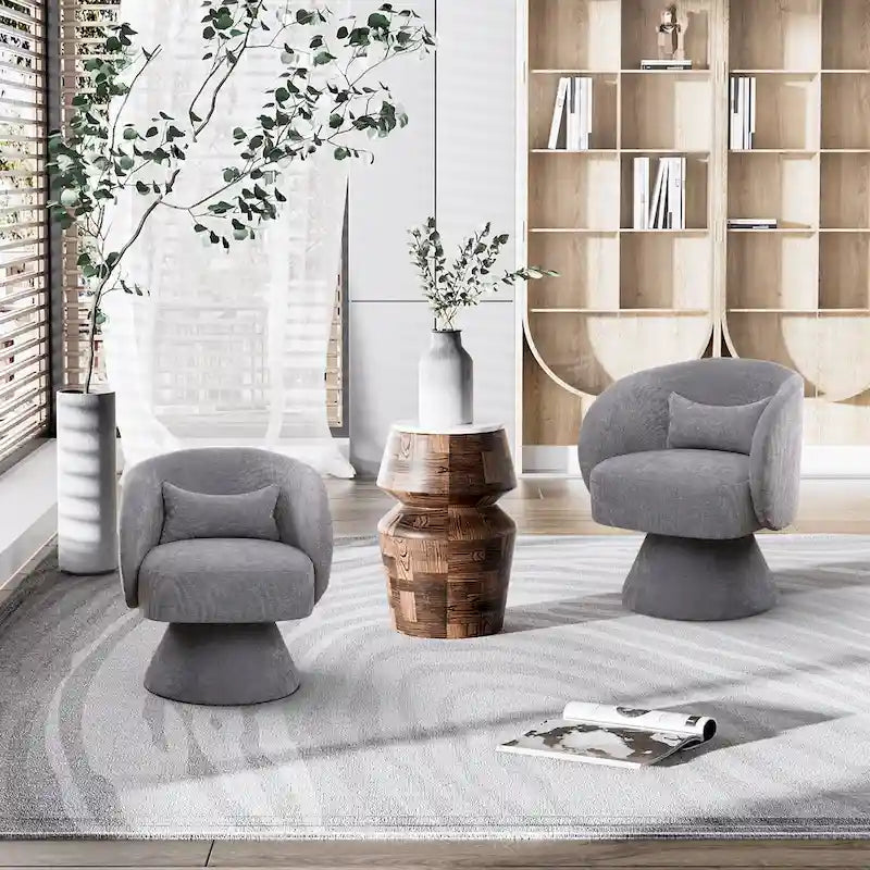 Fauteuils pivotants modernes à 360 degrés en forme de tonneau