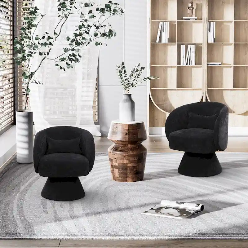 Fauteuils pivotants modernes à 360 degrés en forme de tonneau