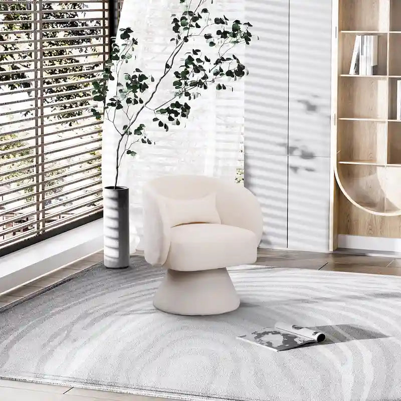 Fauteuils pivotants modernes à 360 degrés en forme de tonneau