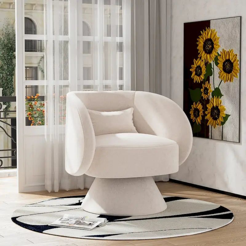 Fauteuils pivotants modernes à 360 degrés en forme de tonneau