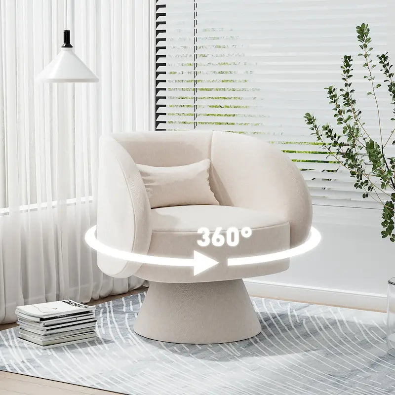 Fauteuils pivotants modernes à 360 degrés en forme de tonneau