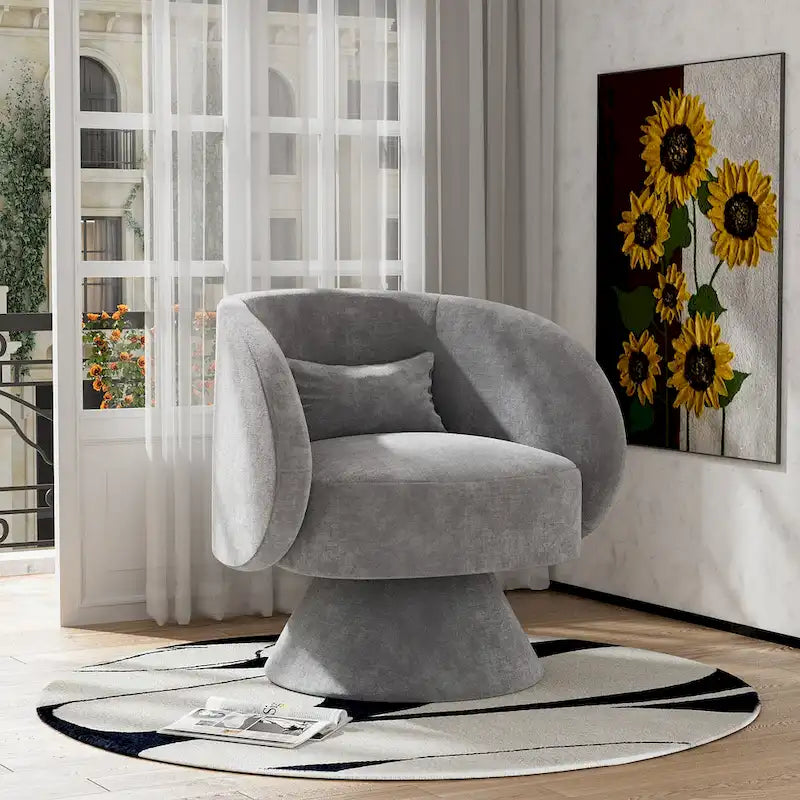 Fauteuils pivotants modernes à 360 degrés en forme de tonneau