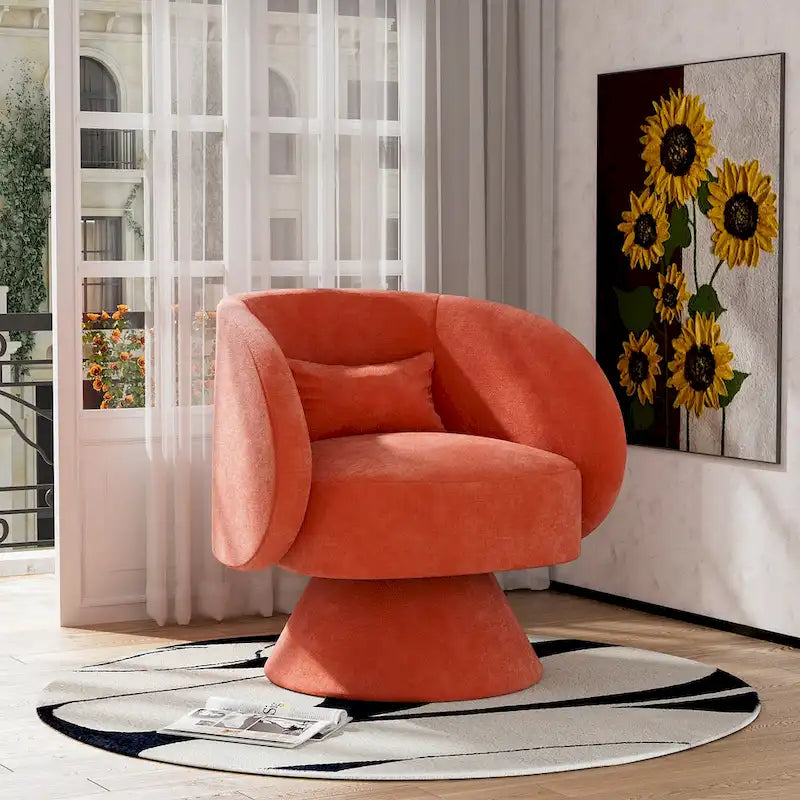 Fauteuils pivotants modernes à 360 degrés en forme de tonneau