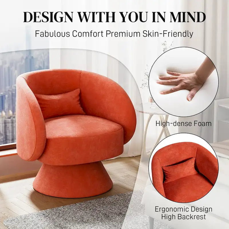 Fauteuils pivotants modernes à 360 degrés en forme de tonneau
