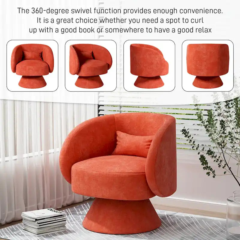 Fauteuils pivotants modernes à 360 degrés en forme de tonneau