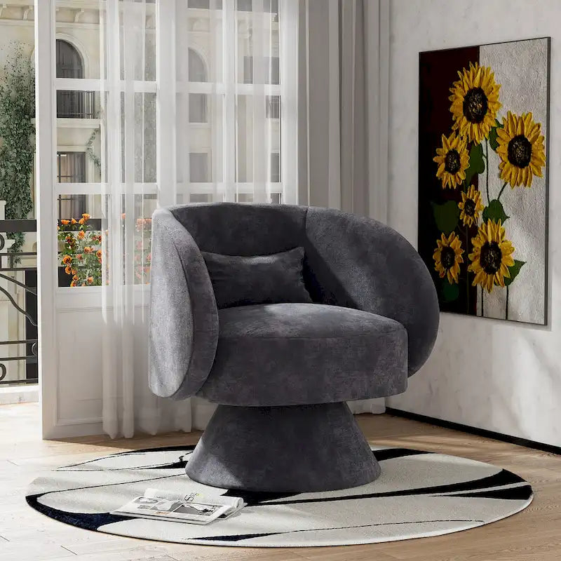 Fauteuils pivotants modernes à 360 degrés en forme de tonneau