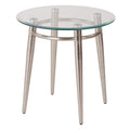 Bout de canapé rond en verre style Mid-century