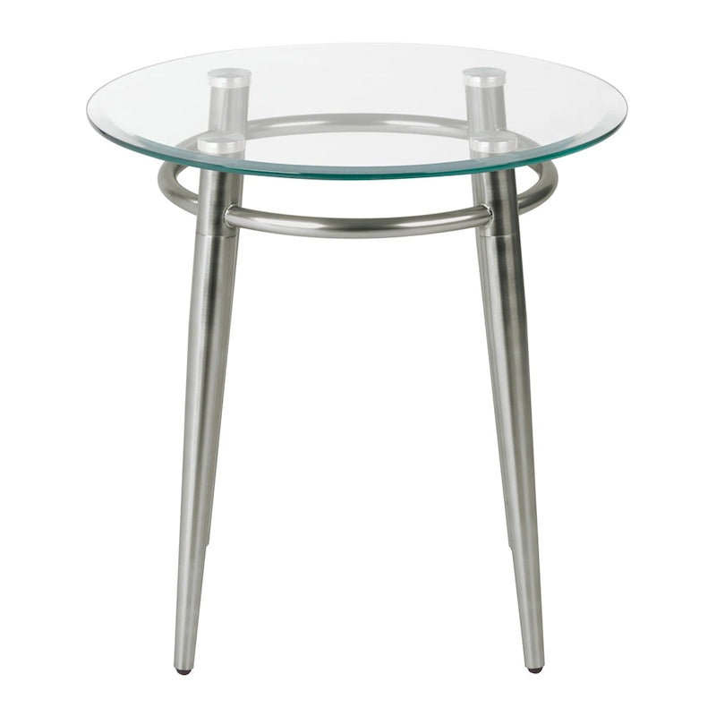 Bout de canapé rond en verre style Mid-century