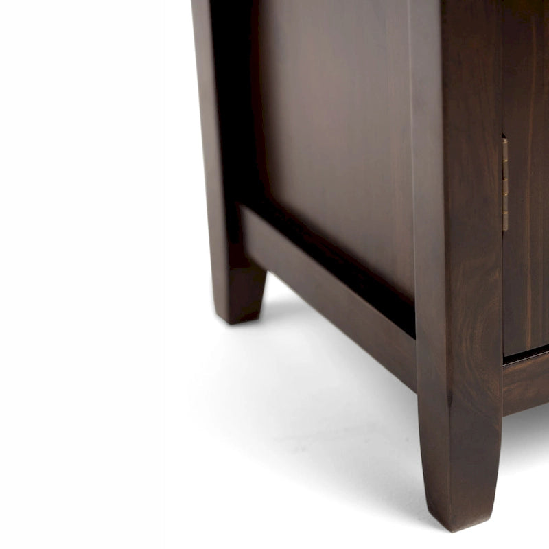 Meuble de rangement intermédiaire de style transitionnel en bois massif, 40 pouces de largeur, brun acajou - 40 l x 16,9 p x 44 h (pouces)