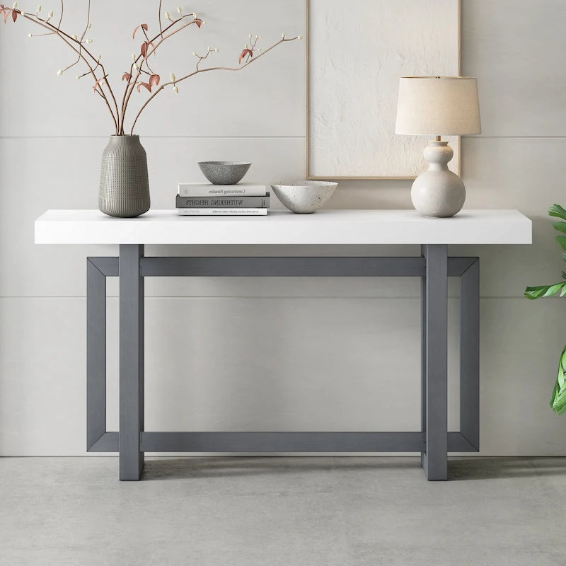 Console en bois et béton de style industriel