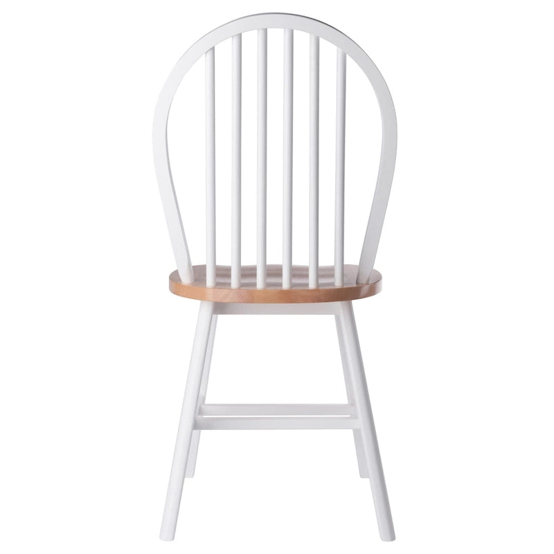 Ensemble de 2 chaises, naturel et blanc