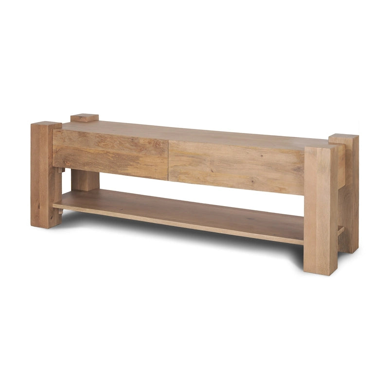 Meuble TV en bois brun clair