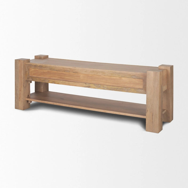 Meuble TV en bois brun clair