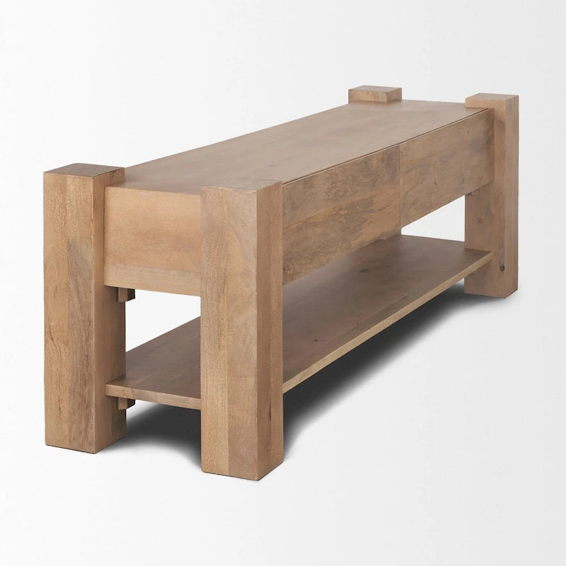 Meuble TV en bois brun clair