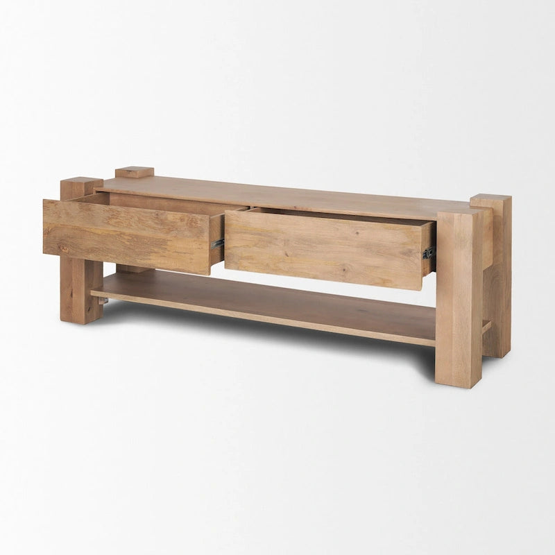 Meuble TV en bois brun clair