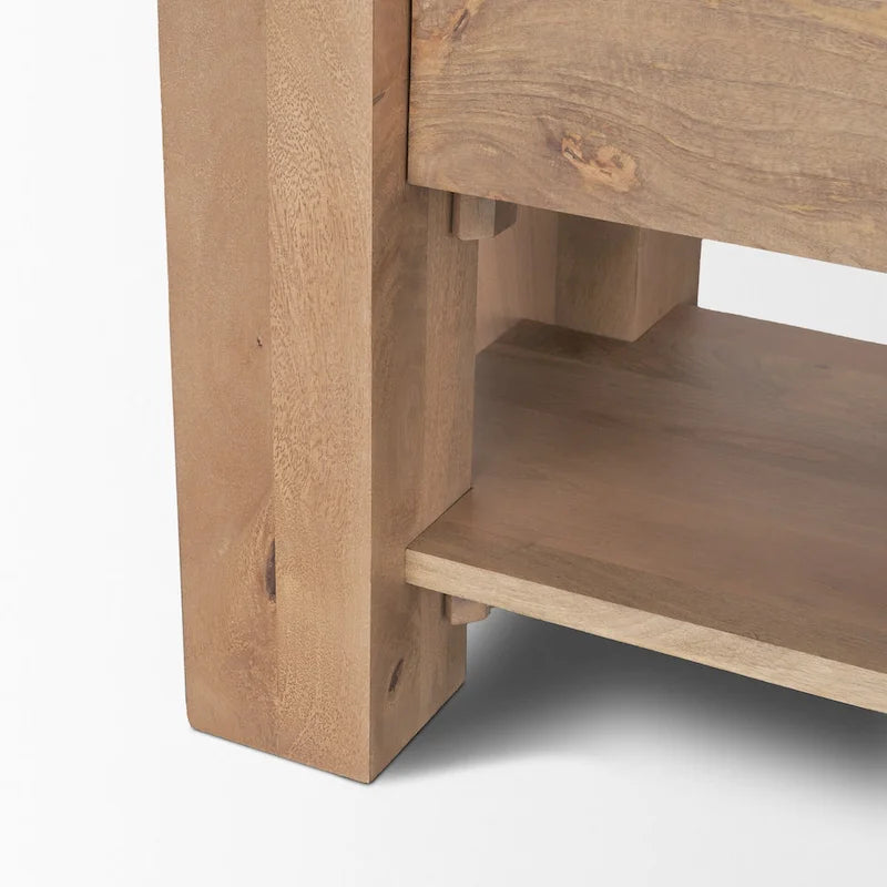 Meuble TV en bois brun clair