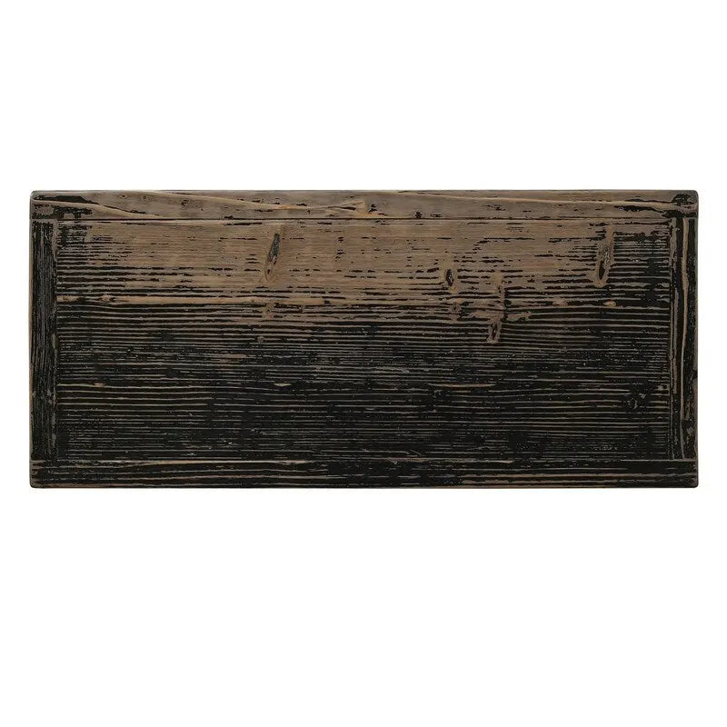 Armoire deux portes noir vieilli 39x18x35H