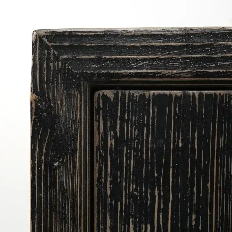 Armoire deux portes noir vieilli 39x18x35H